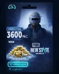 بطاقة شحن ببجي نيو ستيت - 3600+250 NC