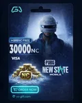 بطاقة شحن ببجي نيو ستيت - 30000+5000 NC